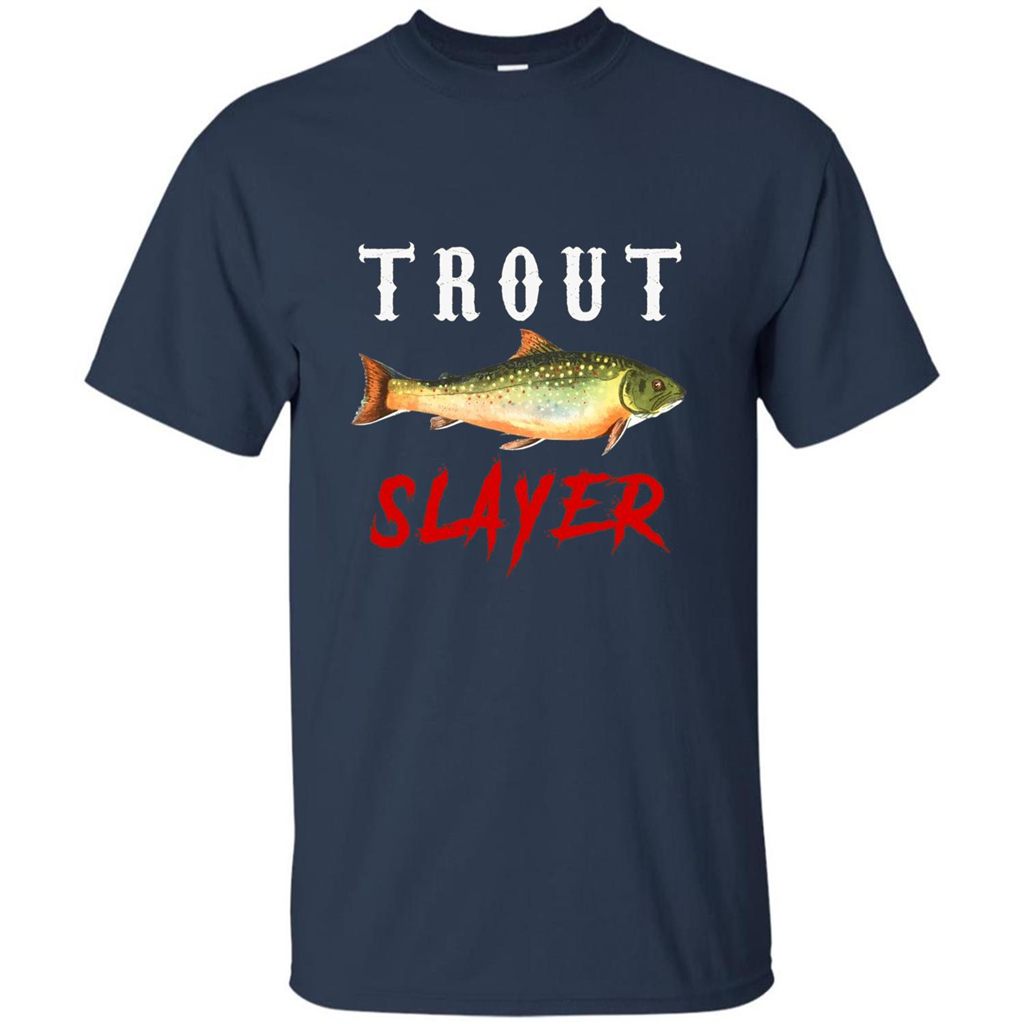 Fisherman T-shirt Trout Slayer T-Shirt Navy