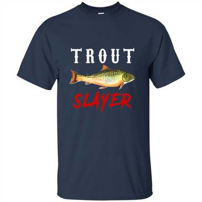 Fisherman T-shirt Trout Slayer T-Shirt Navy