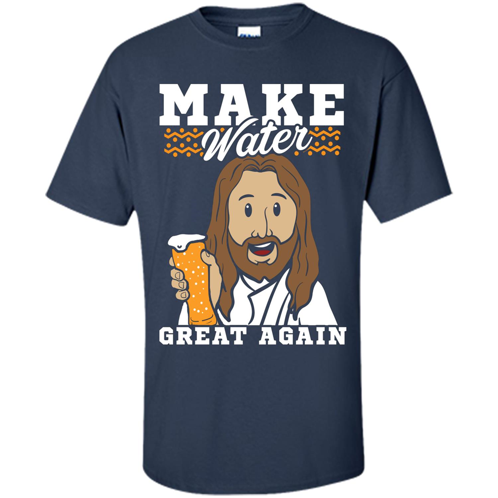 Beer T-shirt Make Water Great Again Navy