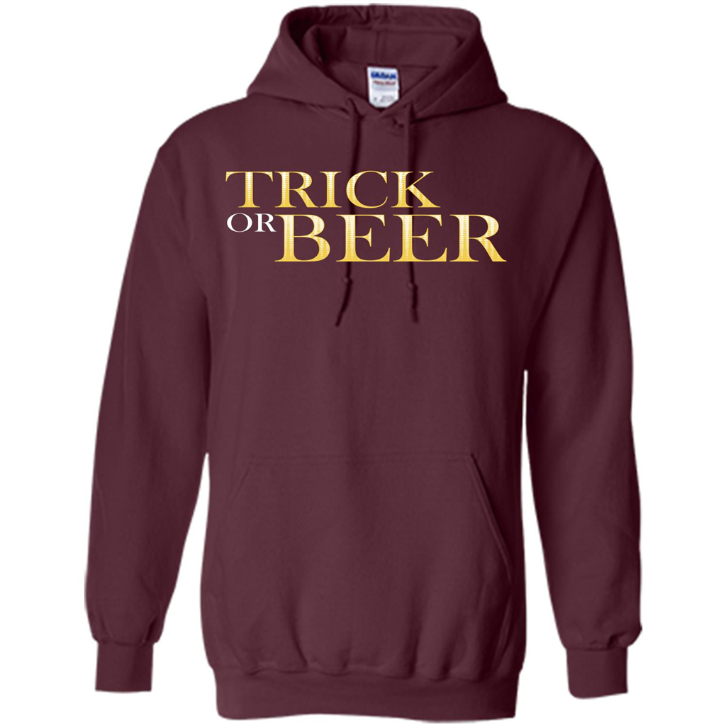 Beer T-shirt Trick Or Beer T-shirt Maroon