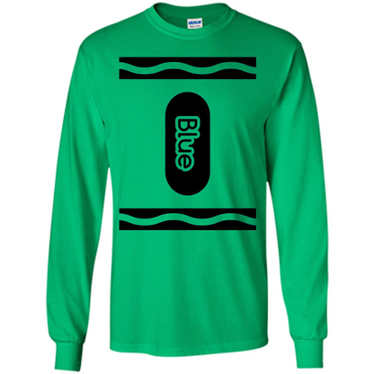 Blue Crayon Halloween Costume T-shirt Irish Green