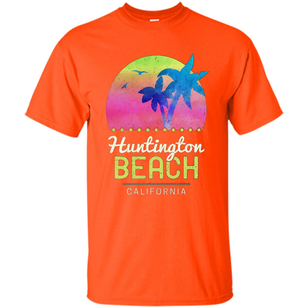 Huntington Beach California T-shirt Orange