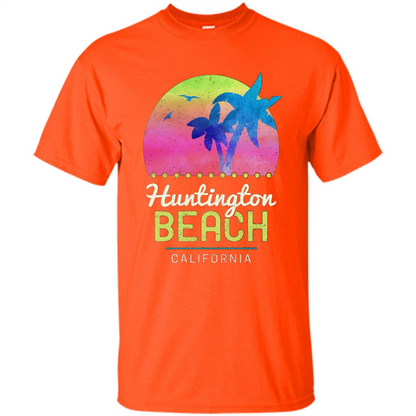Huntington Beach California T-shirt Orange