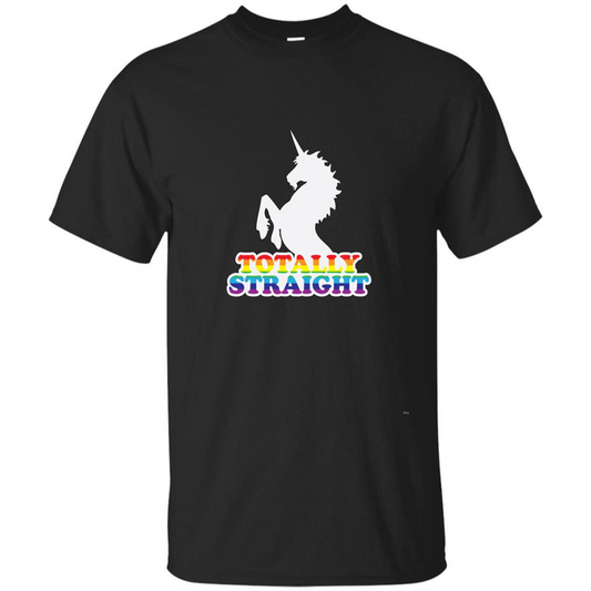 Totally Straight Unicorn T-shirt Black