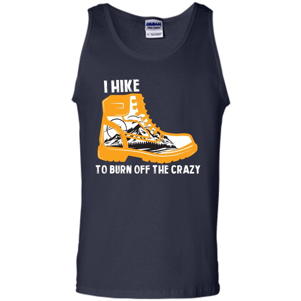 Hiker T-shirt I Hike To Burn Off The Crazy T-shirt Navy