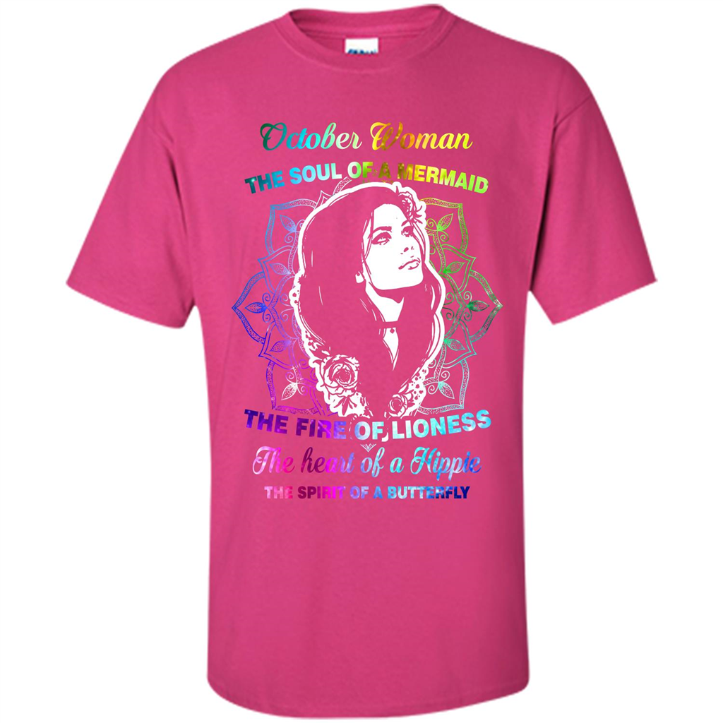 October Woman T-shirt The Heart Of A Hippie Heliconia