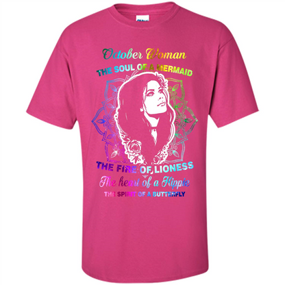 October Woman T-shirt The Heart Of A Hippie Heliconia