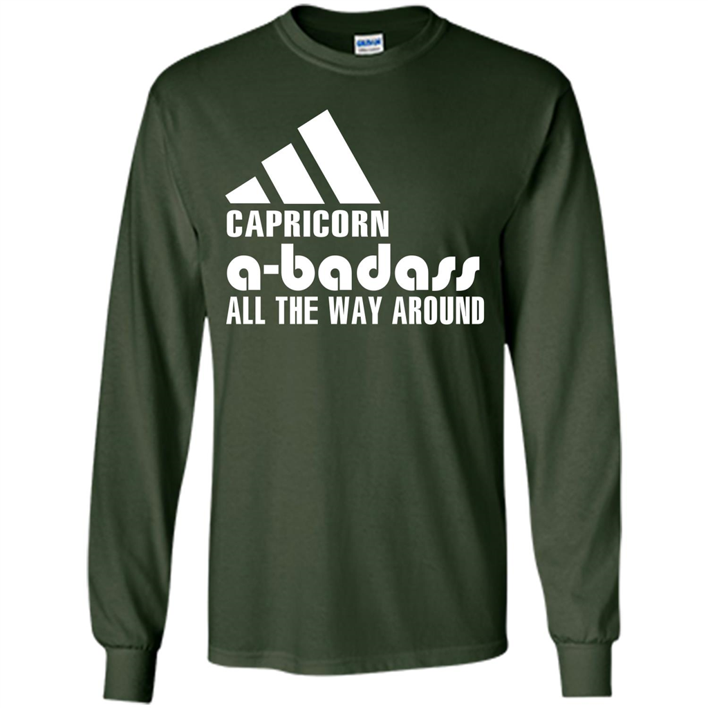 Capricorn A-Badass All The Way Around T-shirt Forest Green