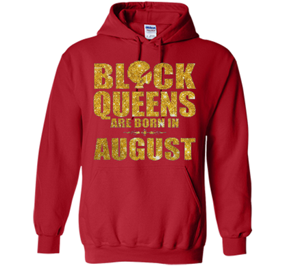 Black Queens are born in August Funny T-shirt Red