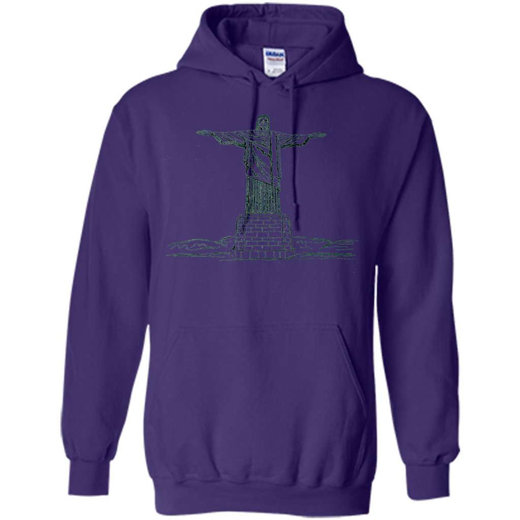 Christ The Redeemer Statue In Rio De Janeiro Brasil T-shirt Purple