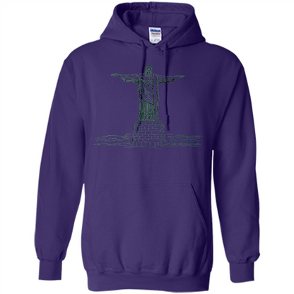 Christ The Redeemer Statue In Rio De Janeiro Brasil T-shirt Purple