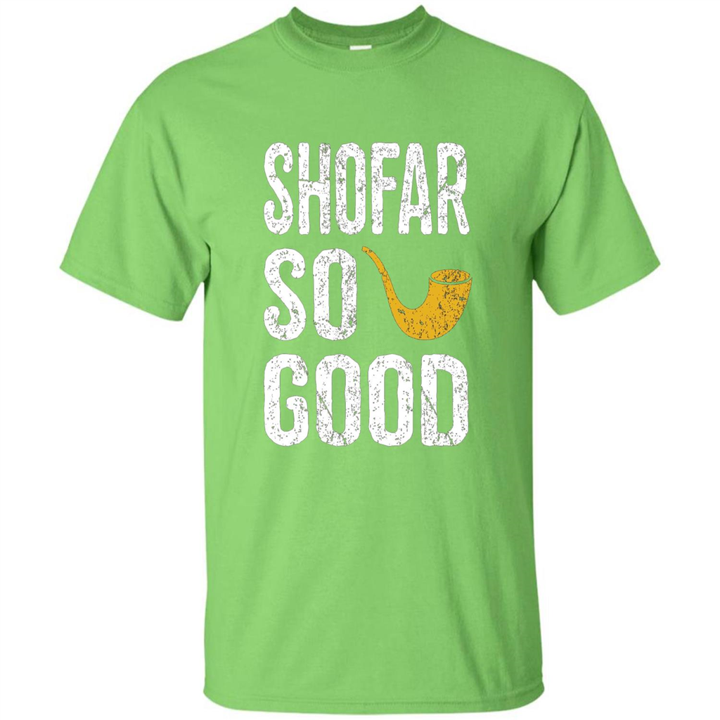 Rosh Hashanah T-Shirt Shofar So Good Funny Jewish T-shirt Lime