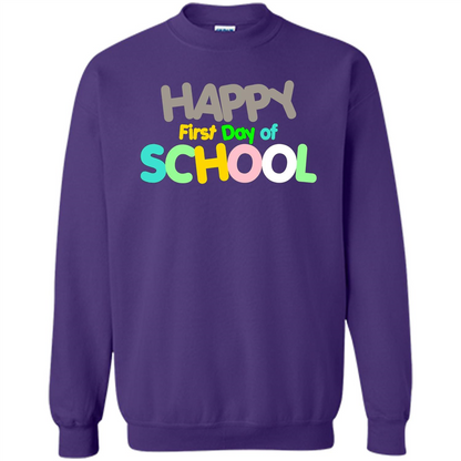 Happy First Day of School Colorful T-shirt Orange