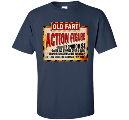 Old Fart Life Sized Action Figure T-shirt Navy