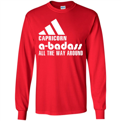 Capricorn A-Badass All The Way Around T-shirt Red