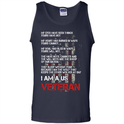 Military T-shirt I Am A Us Veteran T-shirt Navy
