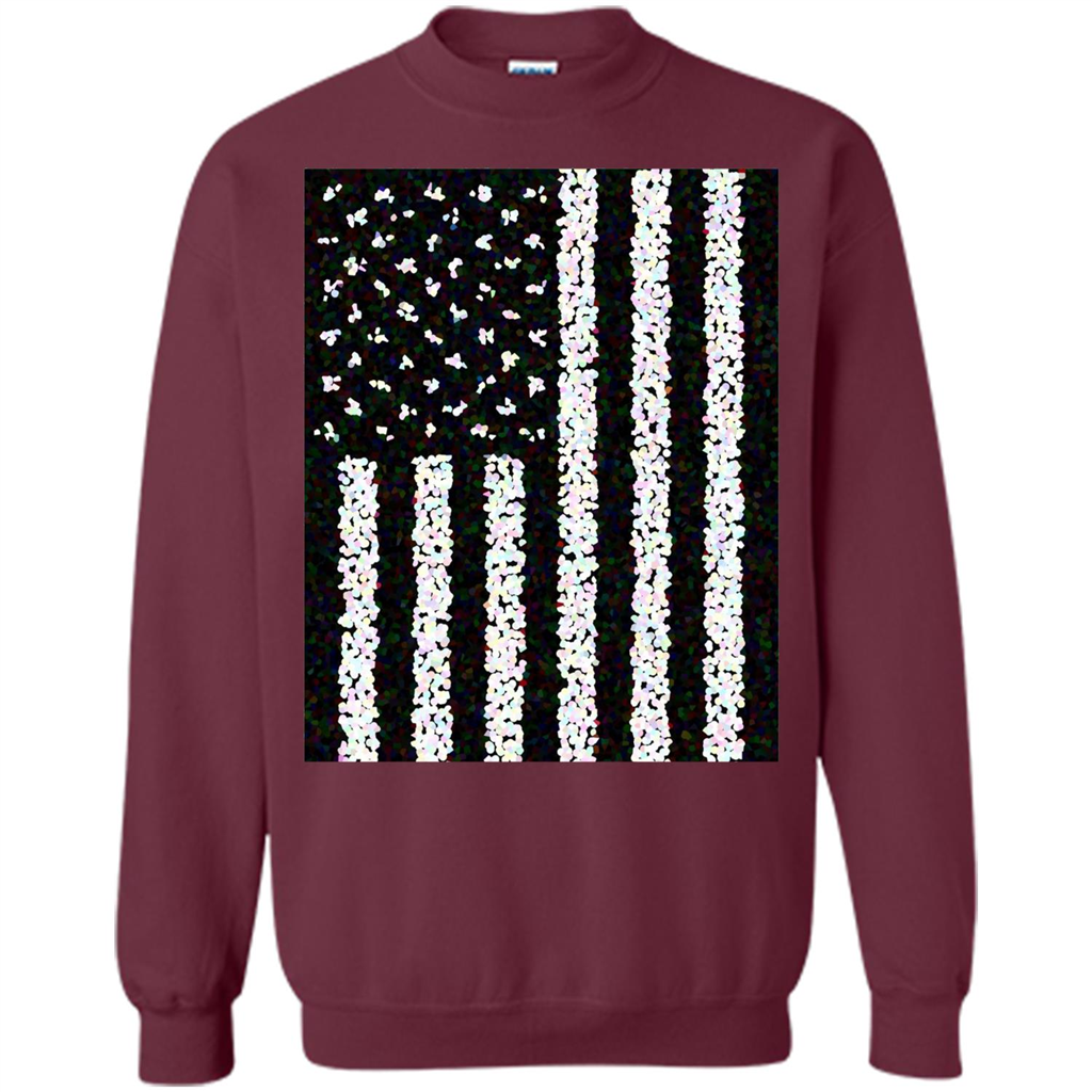 American Flag T-shirt Maroon