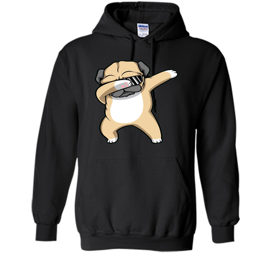 Dabbing Pug Shirt - Funny Cute Dog Dab Dance T-shirt Black
