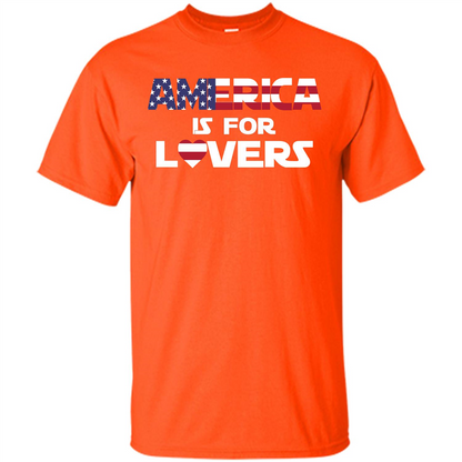 America Is For Lovers T-shirt Orange
