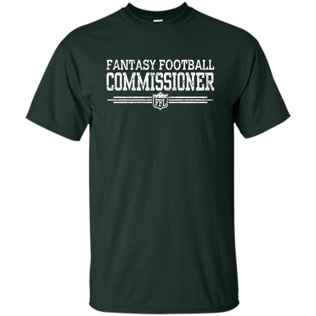 Vintage Fantasy Football Commissioner T-shirt Forest Green