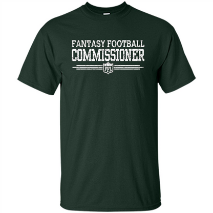 Vintage Fantasy Football Commissioner T-shirt Forest Green