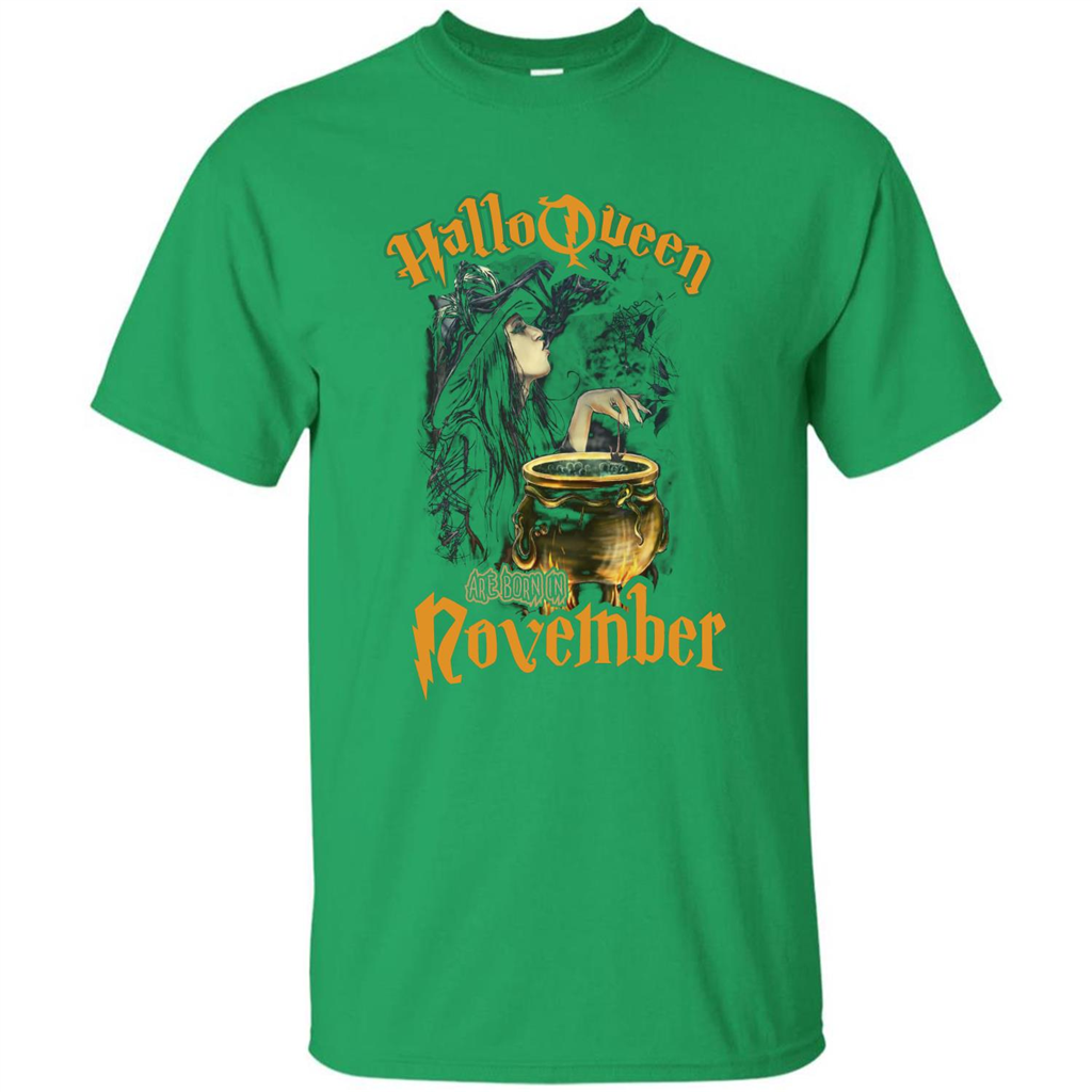 HalloQueen Are Born In October T-shirt Irish Green