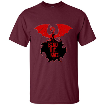 Movies T-shirt Bend The Knee T-shirt Maroon