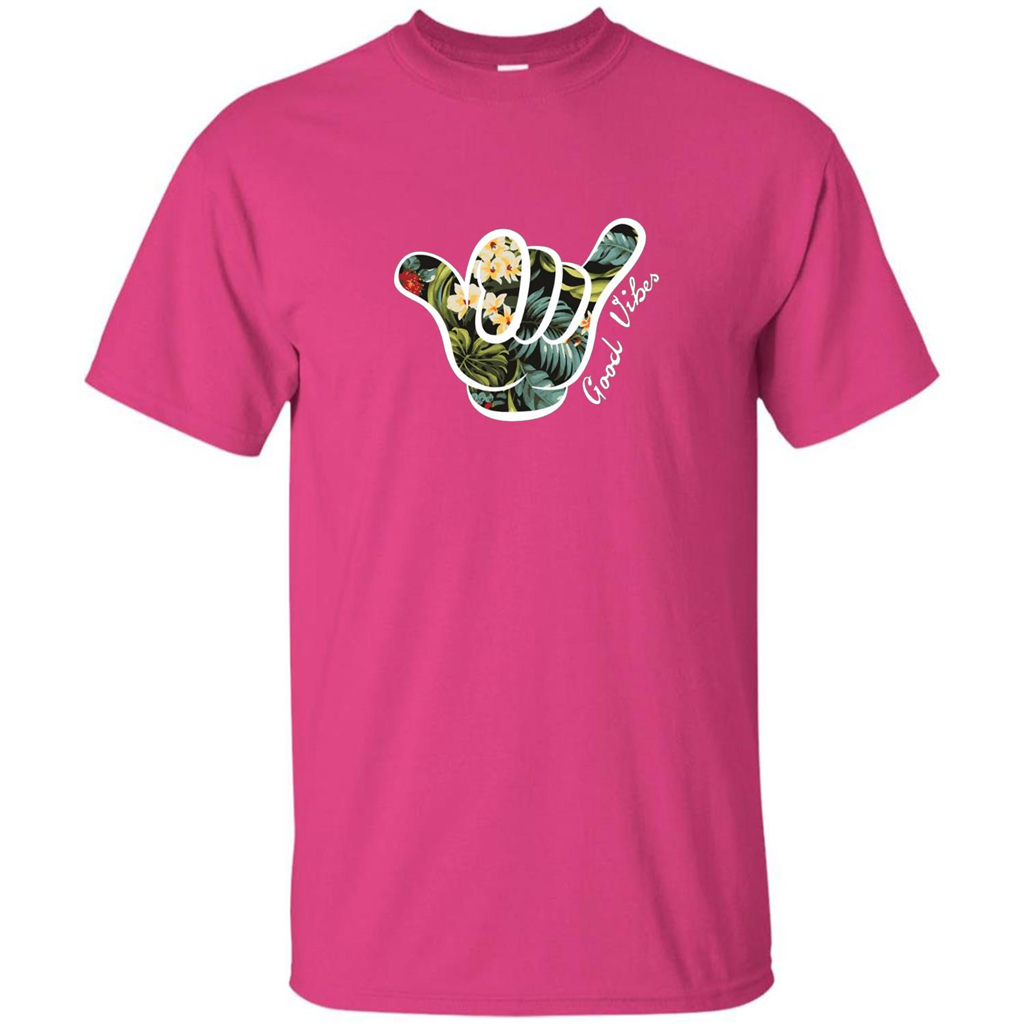 Shaka Good Vibes T-shirt Heliconia