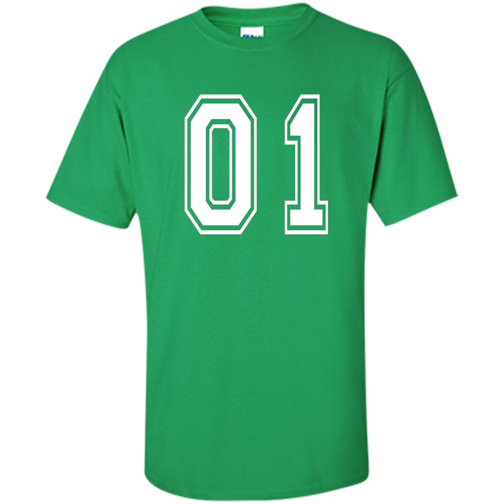 Sports Team School Numbers T-Shirt 01 Irish Green