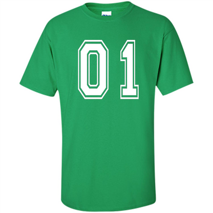 Sports Team School Numbers T-Shirt 01 Irish Green