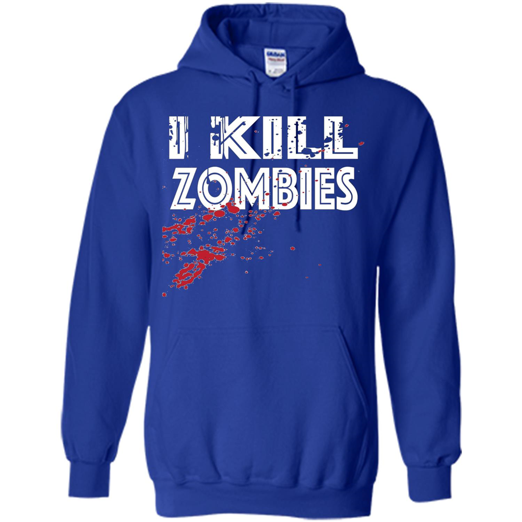 I Kill Zombies T-shirt Costume For Halloween Gift T-shirt Royal