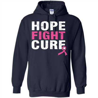 Breast Cancer Awareness T-shirt Hope Fight Cure Navy