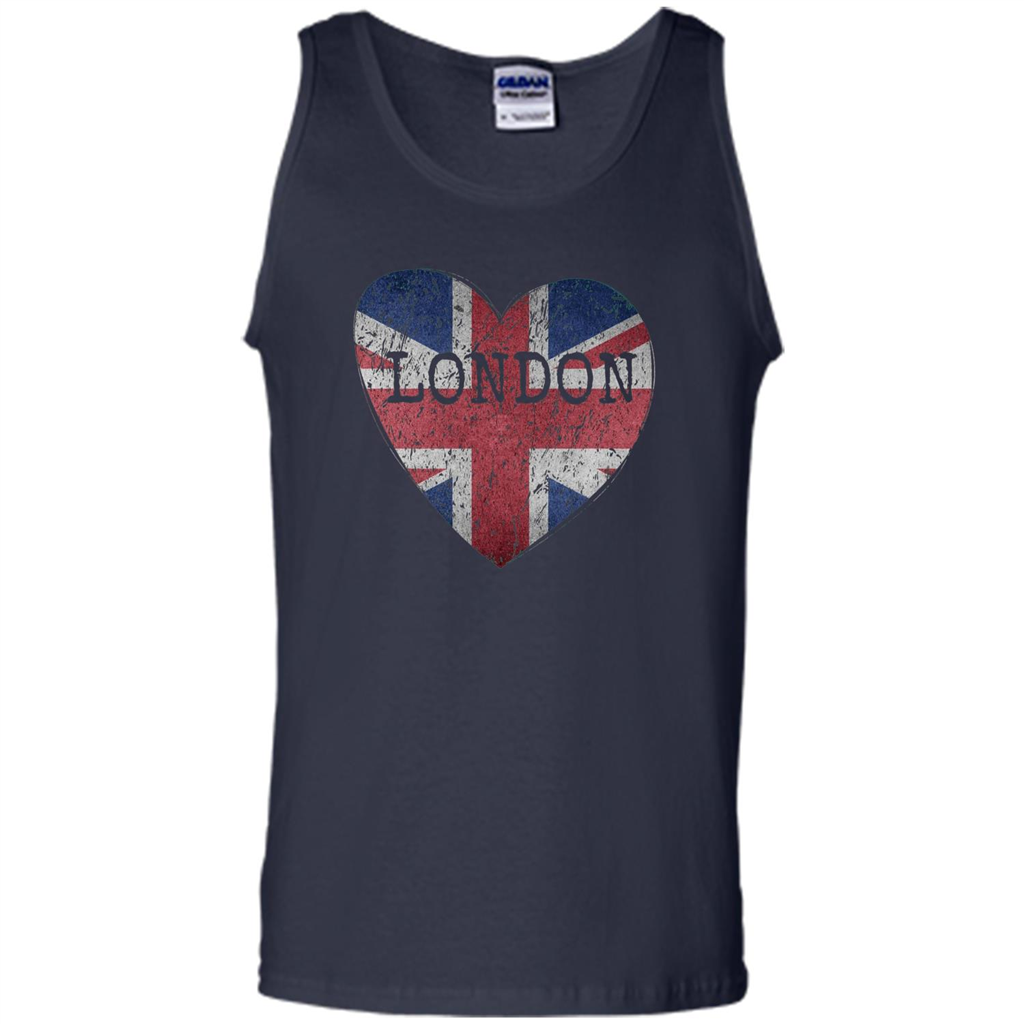 London Flag UK Heart T-shirt Navy