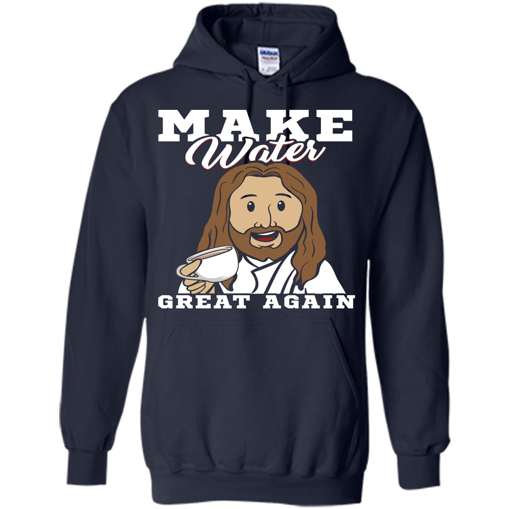 Jesus T-Shirt Make Water Great Again Navy