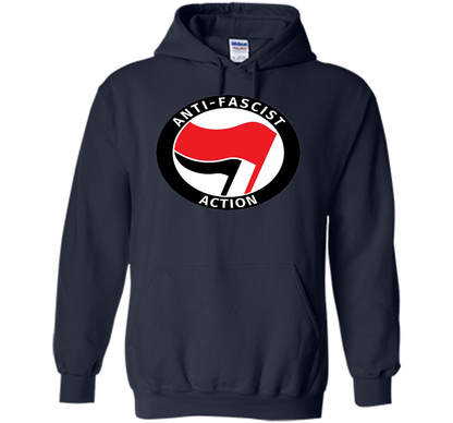 Antifa Logo Antifa Flag Anti Fascist T-shirt Navy