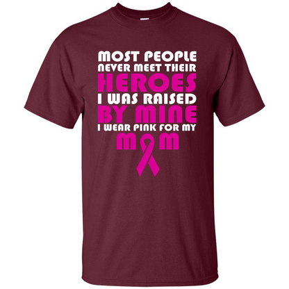 Cancer Awareness T-shirt Most People Never Meet Their Heroes T-shirt Maroon