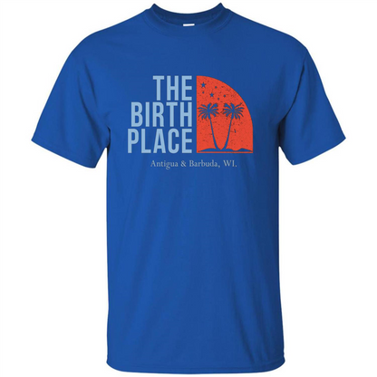 The Birth Place Antigua and Barbuda, WL T-shirt Royal