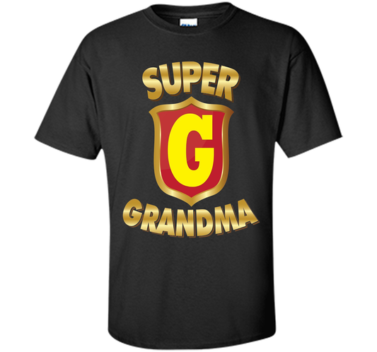 Super Grandma Superhero T-shirt Mother's Parents' Day cool shirt Black