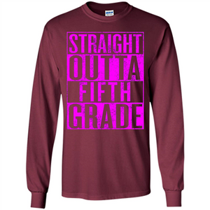 Straight Outta Fifth Grade T-shirt School Day T-shirt
