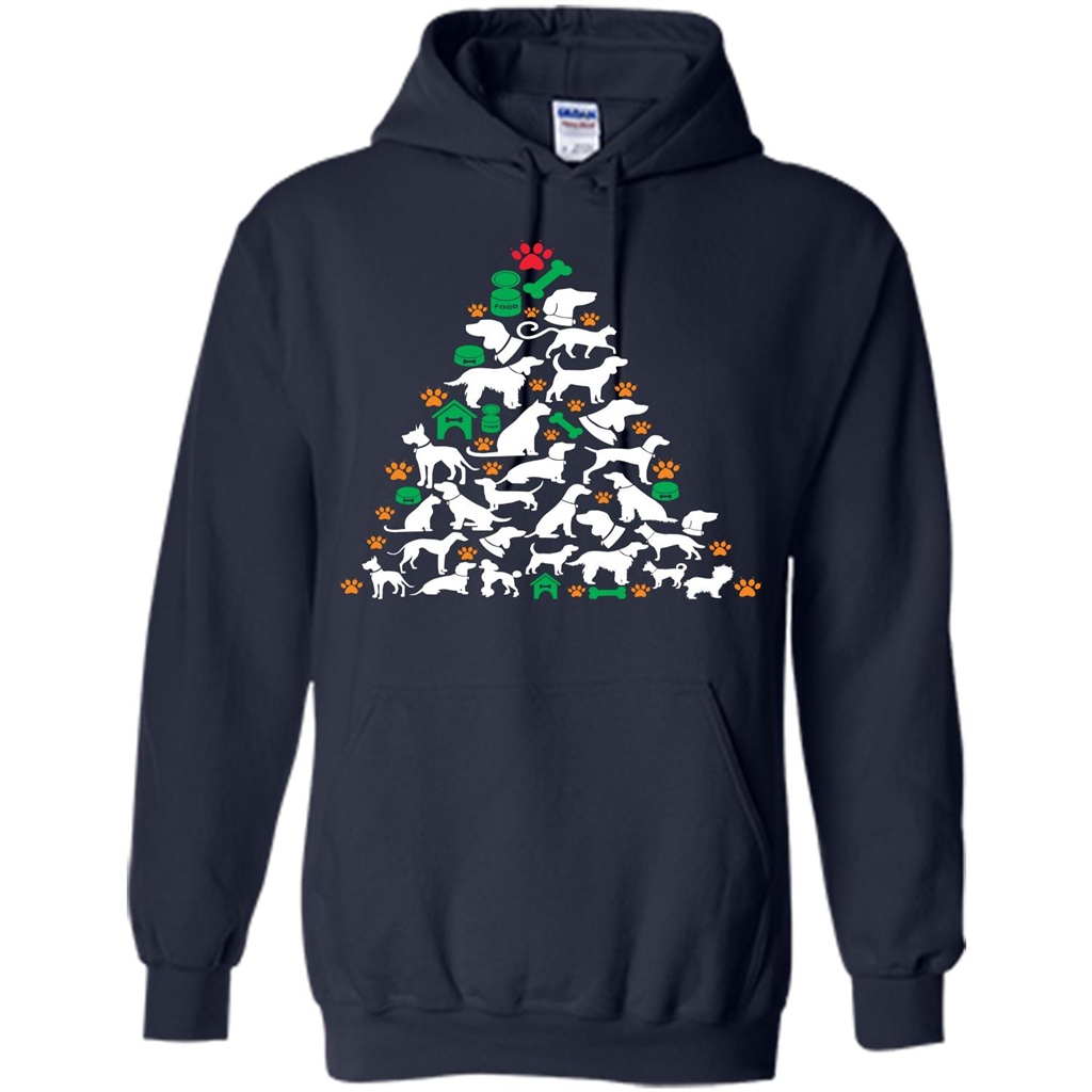 Christmas T-shirt Dog Lover Person Christmas Tree T-shirt
