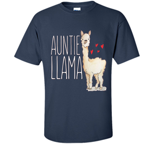 Auntie Llama Shirt Funny Matching Family Tribe Aunt T-shirt