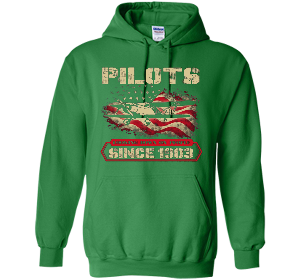 Pilots Looking Down On People Since 1903 T-shirt Irish Green