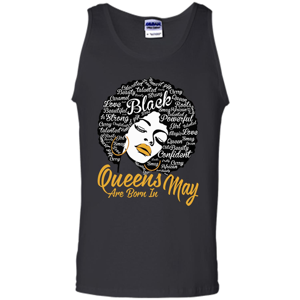 Queen Are Born In May T-shirt Black