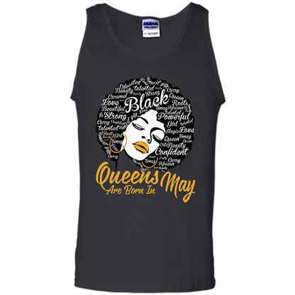 Queen Are Born In May T-shirt Black