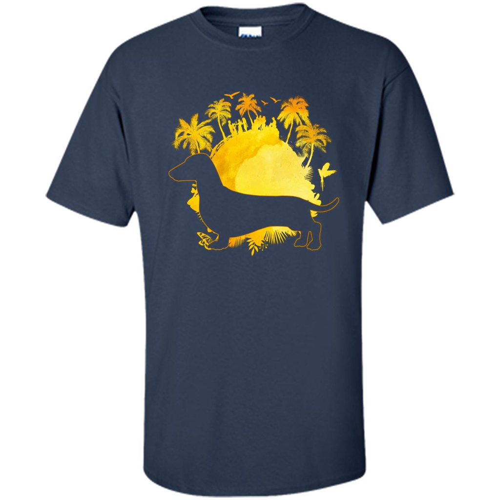 Dachshund T-shirt Dachshund In Summer Navy