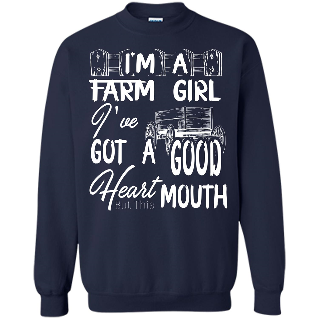 Farm Girl T-shirt I'm A Farm Girl I've Got A Good Heart T-shirt Navy