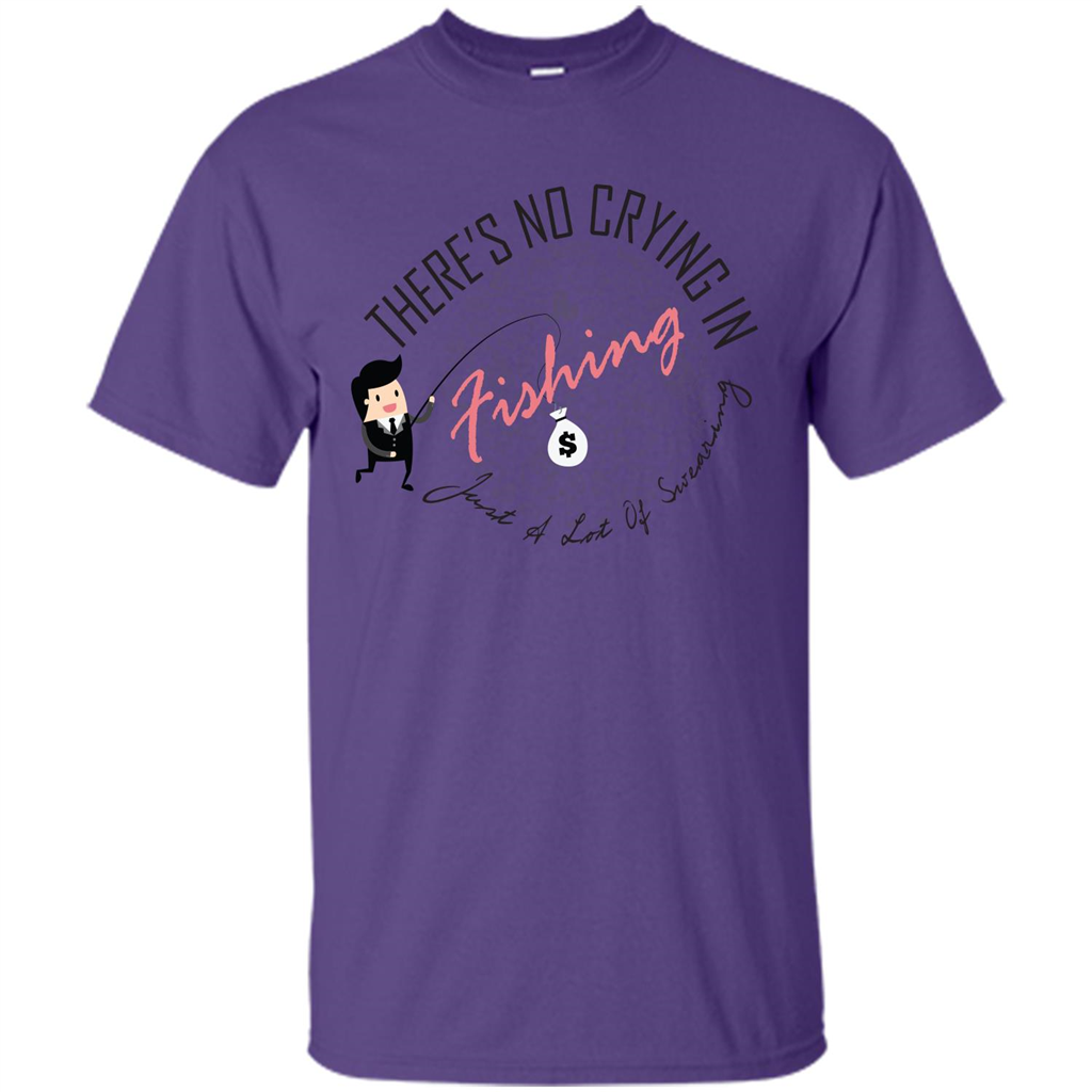 No Crying Fishing T-shirt Purple