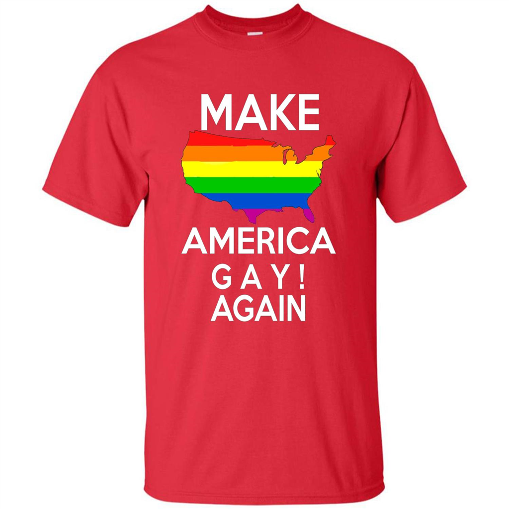LGBT Pride T-shirt Make America Gay Again Tshirt Red