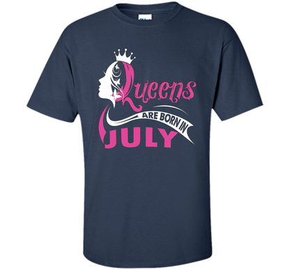 Queens Are Born In July T-shirts t-shirt Navy