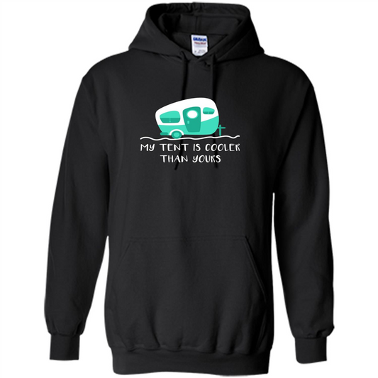 Cute Camper T-shirt My Tent Is Cooler Than Yours Black